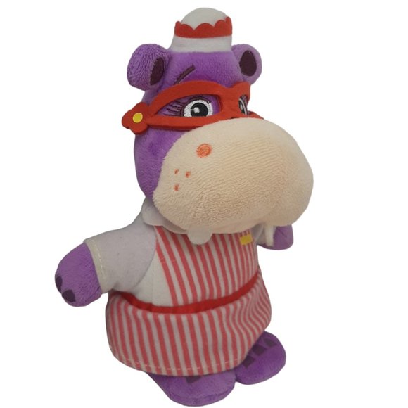 Disney Hallie Hippo Nurse Doc Mcstuffins Just Play Stuffed Animal Plush Toy 7" - Picture 5 of 6